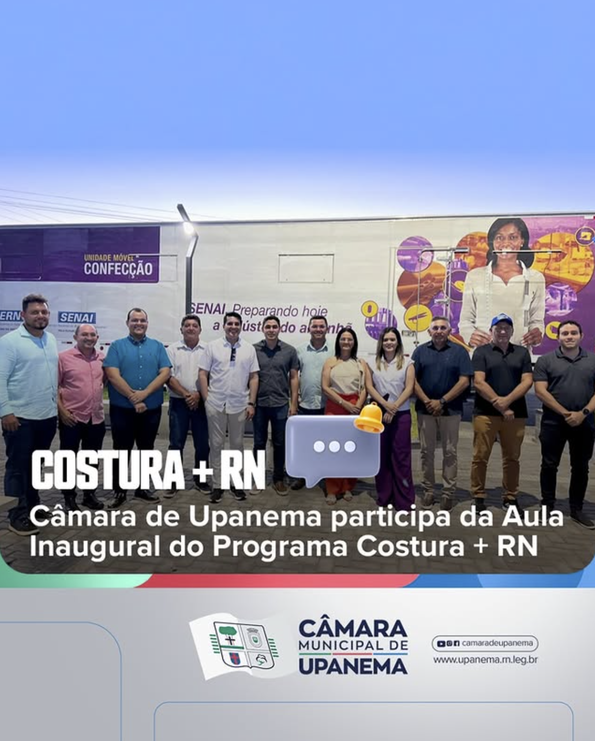 Câmara de Upanema participa da Aula Inaugural do Programa Costura + RN