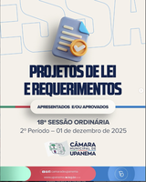 Câmara de Upanema realiza 18ª Sessão Ordinária do 2º Período Legislativo de 2025 e avança em pautas estratégicas para o município