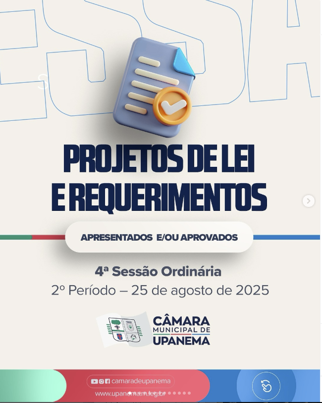 Câmara de Upanema realiza 4ª Sessão Ordinária e aprova projeto em benefício das pessoas com deficiência