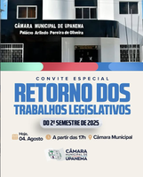 Câmara de Upanema retoma hoje atividades legislativas do segundo semestre de 2025