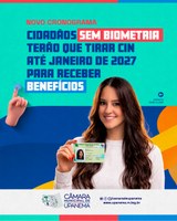 cidadãos sem biometria  terão que tirar CIN  até janeiro de 2027  para receber  benefícios