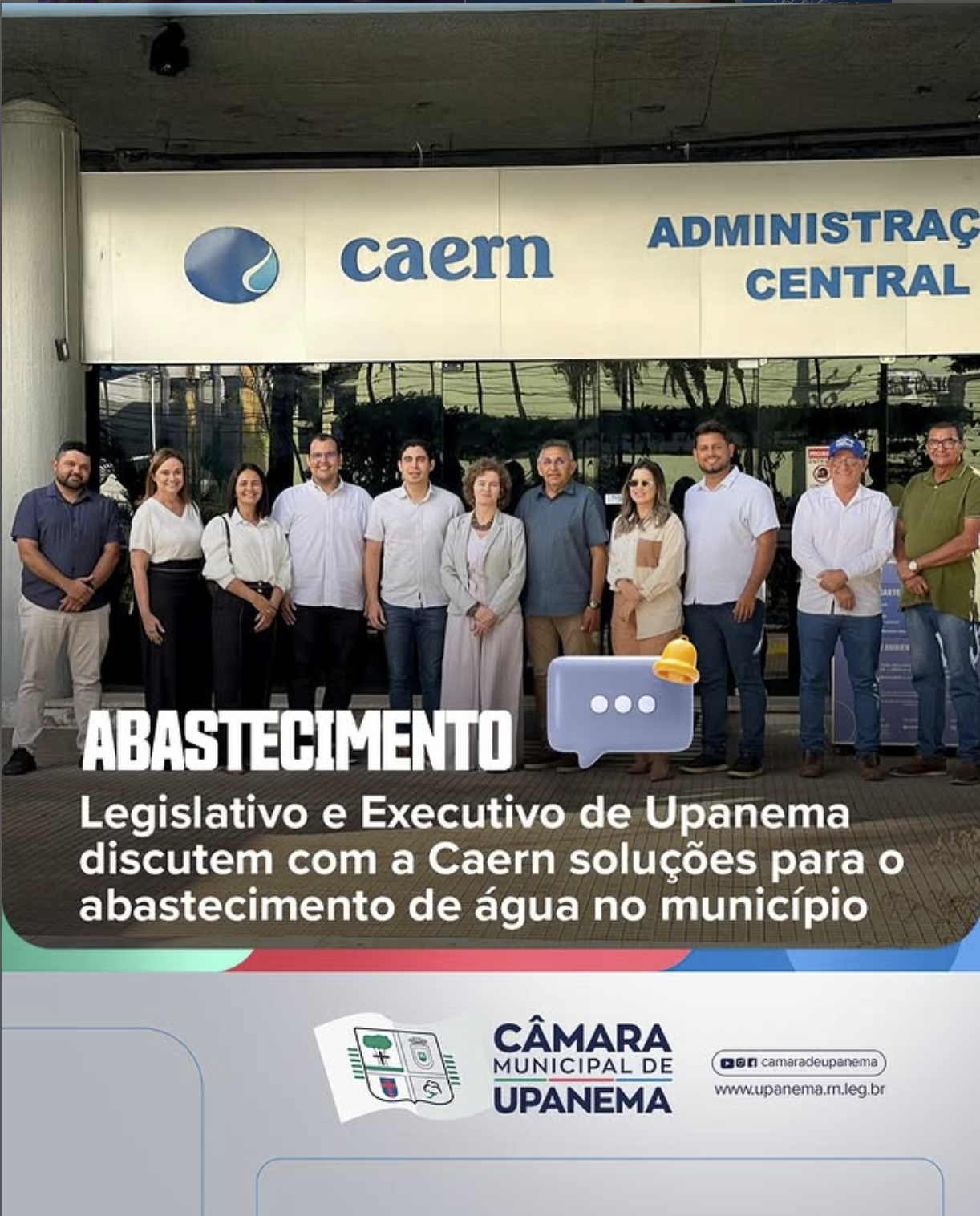 Legislativo e Executivo de Upanema discutem com a Caern soluções para o abastecimento de água no município