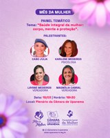 Nesta quinta-feira (18) tem mais ação da programação do Mês da Mulher.