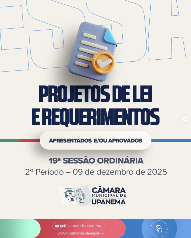 Penúltima Sessão Ordinária do 2º Período Legislativo de 2025